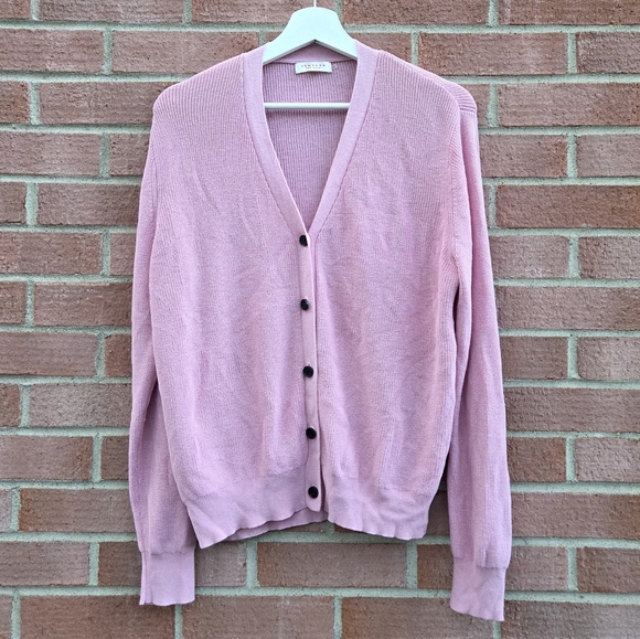Demylee Classic v-neck button down cardigan Cotton Large - Picture 1 of 4
